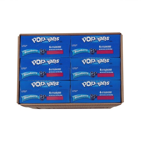 Kelloggs Pop-Tarts Frosted Open & Fold Display Blueberry Pastry 2 Count, PK72 3800022403